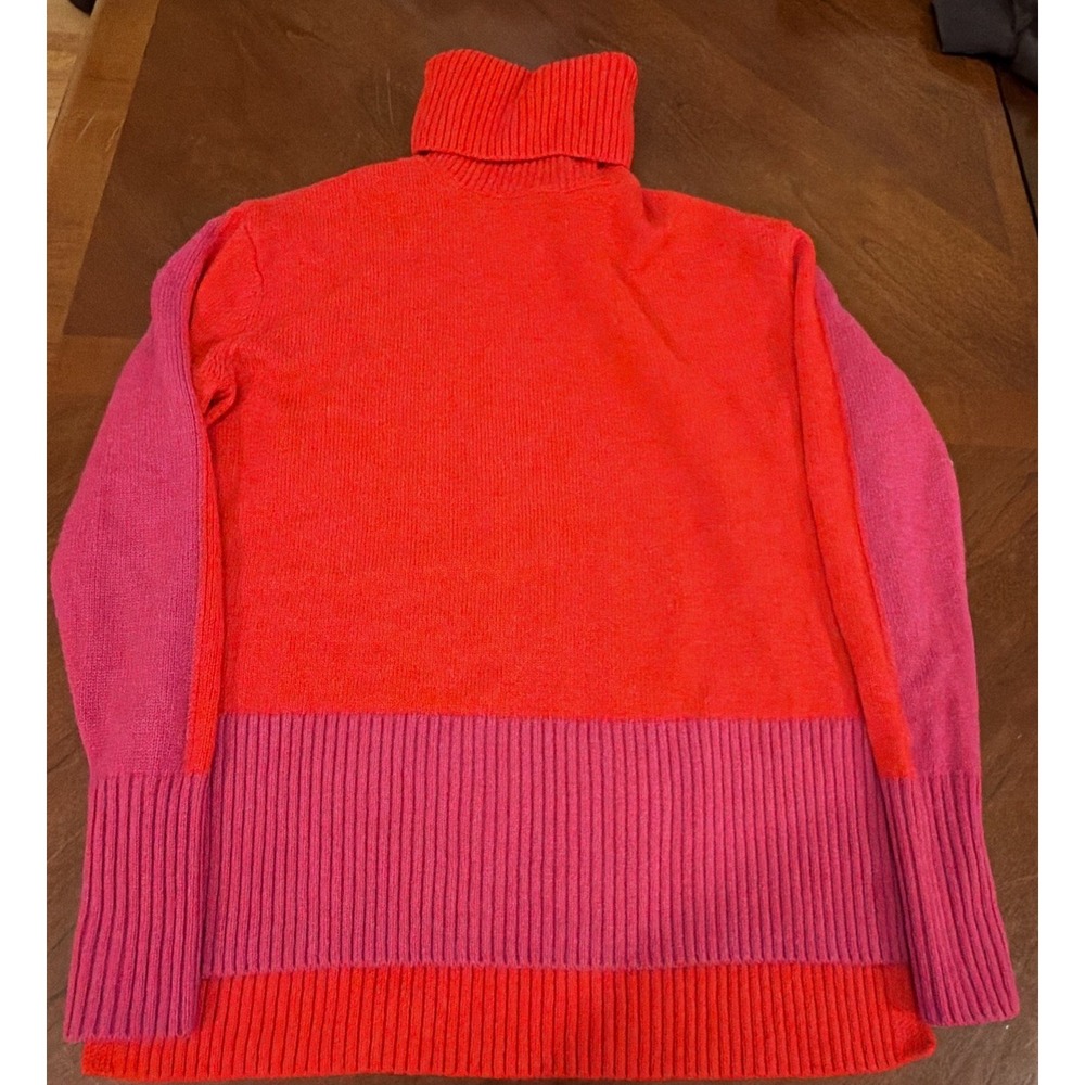Summersalt Sweater Womens Small Pink Red Wool Cashmere Turtleneck Knit